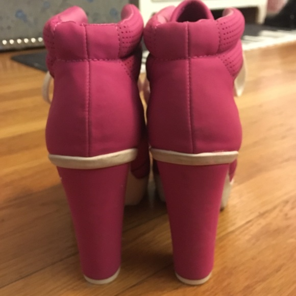 Magenta sneaker boot - ankle boot - Picture 2 of 6